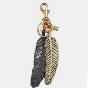 COACH FEATHER BAG CHARM